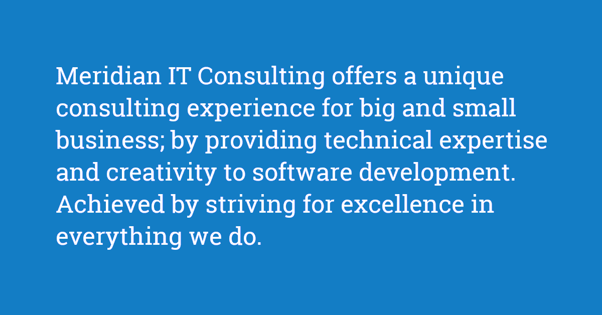 Meridian IT Consulting Mission Statement