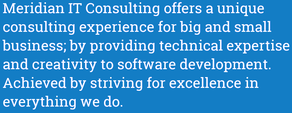 Meridian IT Consulting Mission Statement